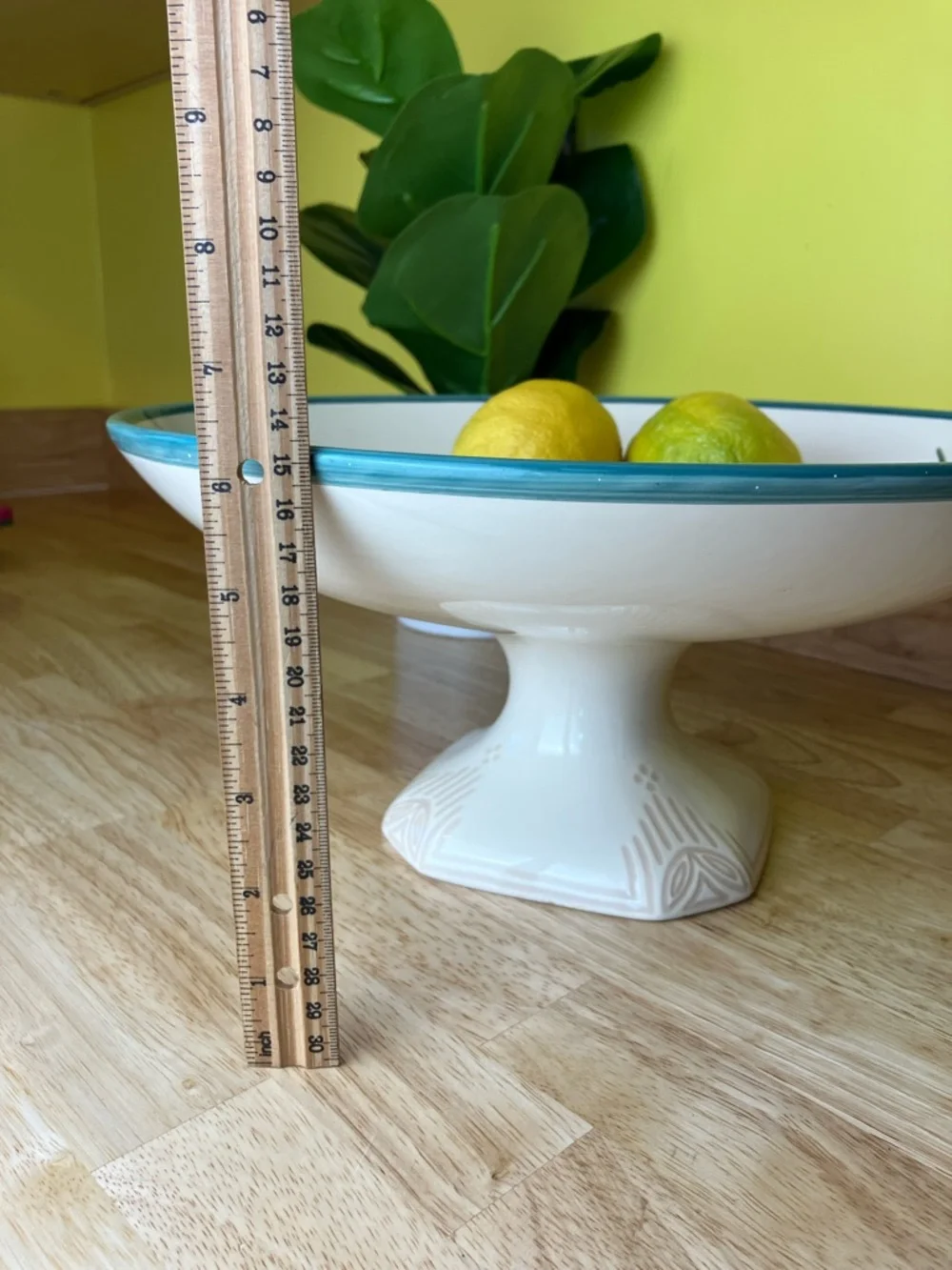 Villeroy & Boch Pedestal Bowl Fresh Herbs Ceramic Footed Platter